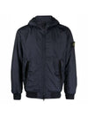 Men's Garment Dyed Crinkle Reps Recycled Nylon Primaloft TC Hooded Jacket Navy - STONE ISLAND - BALAAN 1