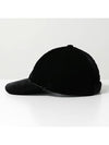 Triangular Logo Velvet Ball Cap Black - PRADA - BALAAN 4