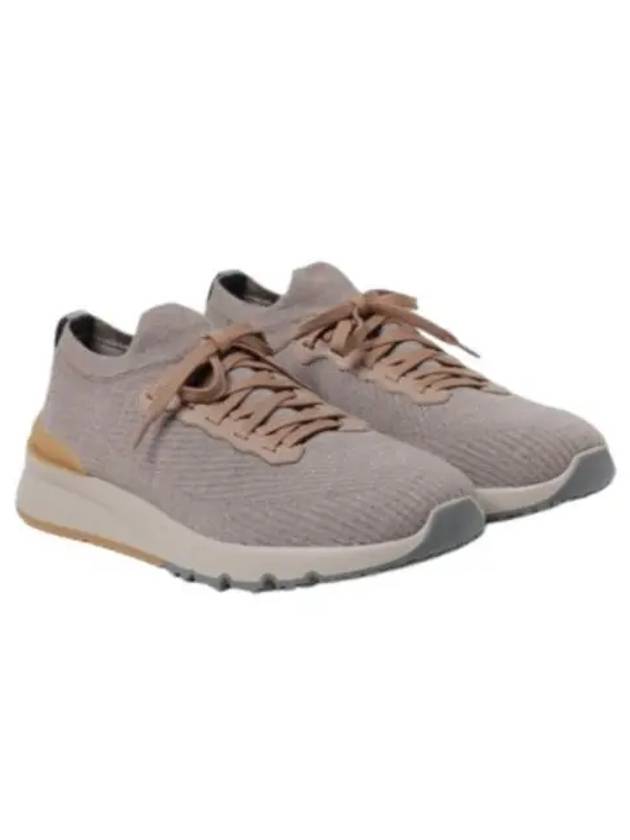 Knit Low Top Sneakers Brown - BRUNELLO CUCINELLI - BALAAN 2