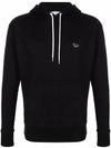 Navy Fox Patch Classic Hoodie Black - MAISON KITSUNE - BALAAN 2