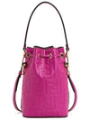 Mon Tresor Small Leather Bucket Bag Pink - FENDI - BALAAN 5