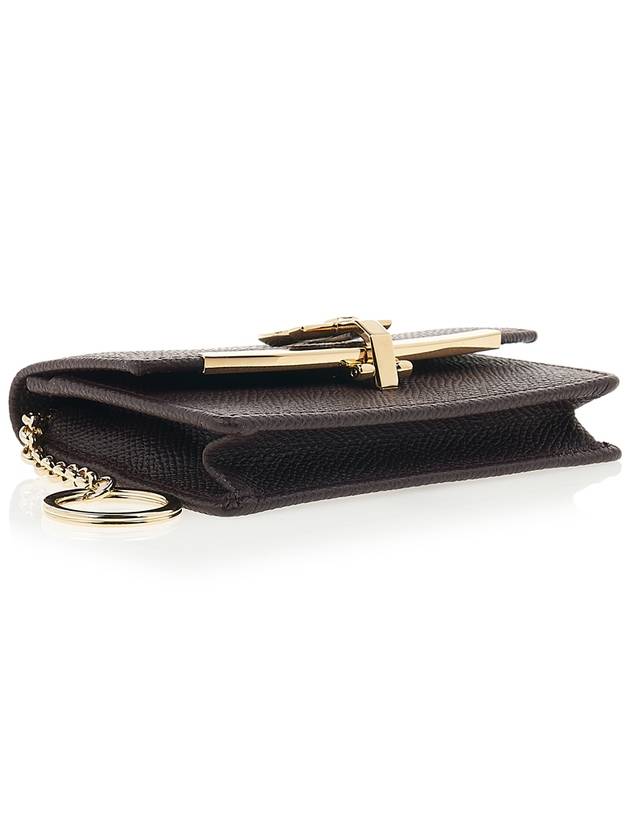 Women's Gancini Logo Card Wallet 22 D198 GANACHE BR 0758593 - SALVATORE FERRAGAMO - BALAAN 5