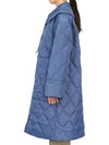 Wide Collar Quilted Padding Blue - GANNI - BALAAN 7