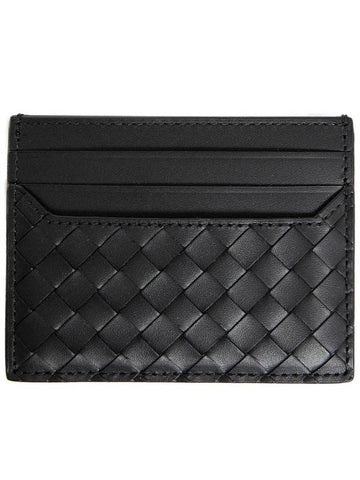 Piccolo Intrecciato Card Holder Black - BOTTEGA VENETA - BALAAN 1