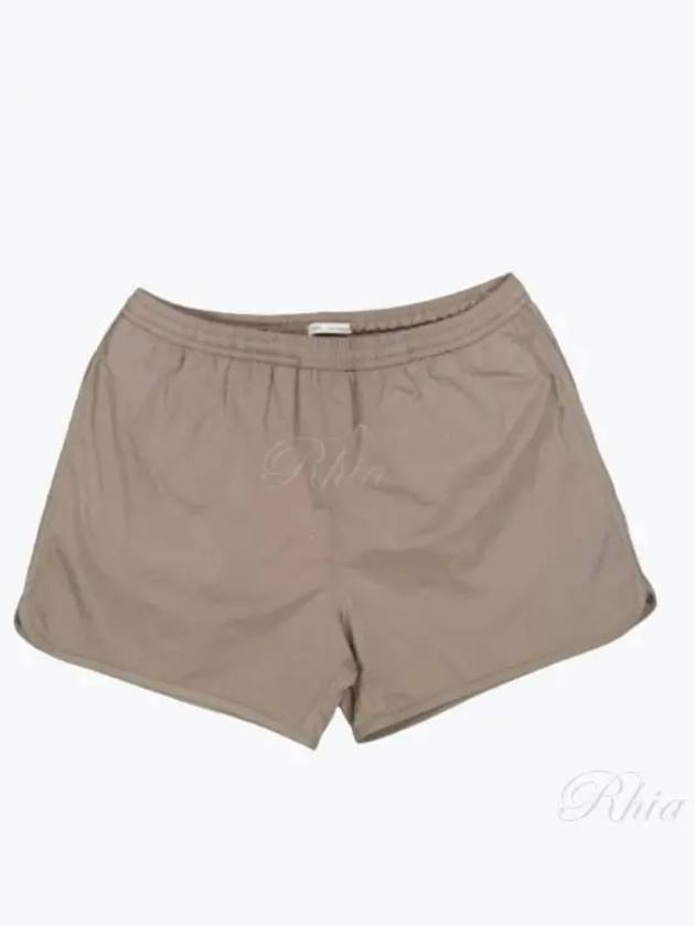 Nickel Logo Swim Shorts Light Taupe - AMI - BALAAN 2