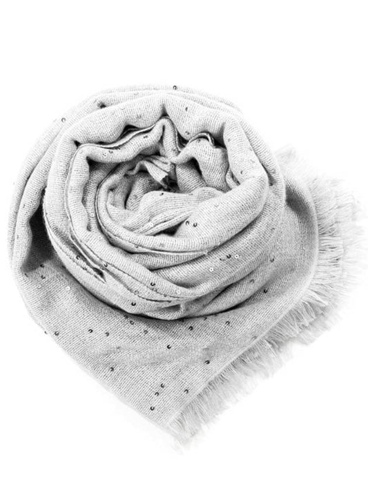 Cashmere Wool Scarf Grey - BRUNELLO CUCINELLI - BALAAN 2