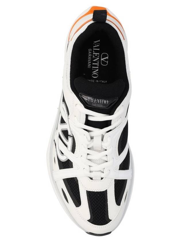 V Logo Low Top Sneakers Black - VALENTINO - BALAAN 5