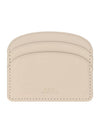 Demi Lune Leather Card Wallet Cream - A.P.C. - BALAAN 1