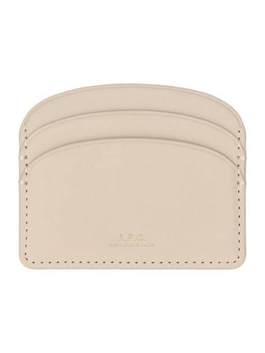 Demi Lune Leather Card Wallet Cream - A.P.C. - BALAAN 1