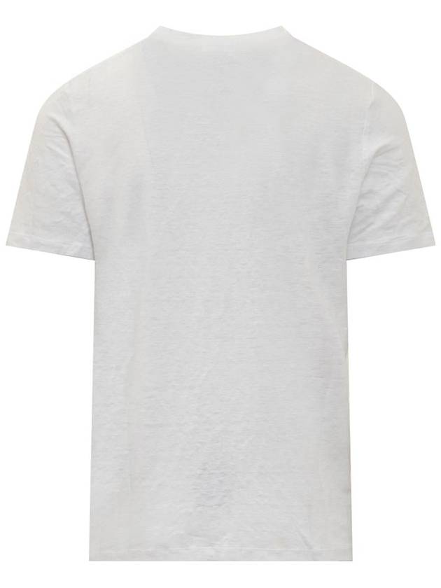 Karman Logo Linen Short Sleeve T-Shirt White - ISABEL MARANT - BALAAN 3