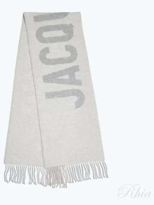 Lecharpe Fringe Logo Virgin Wool Muffler Grey - JACQUEMUS - BALAAN 2