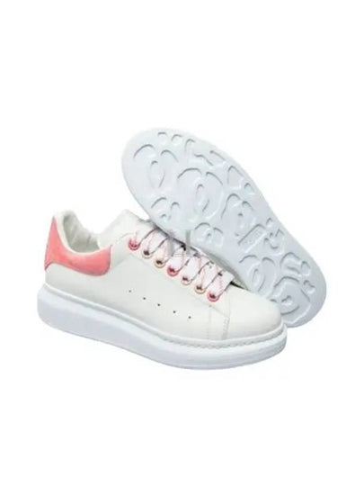 Oversized Leather Low Top Sneakers White Pink - ALEXANDER MCQUEEN - BALAAN 2