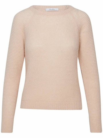 Women's Kiku Cashmere Knit Top Beige - MAX MARA - BALAAN 1