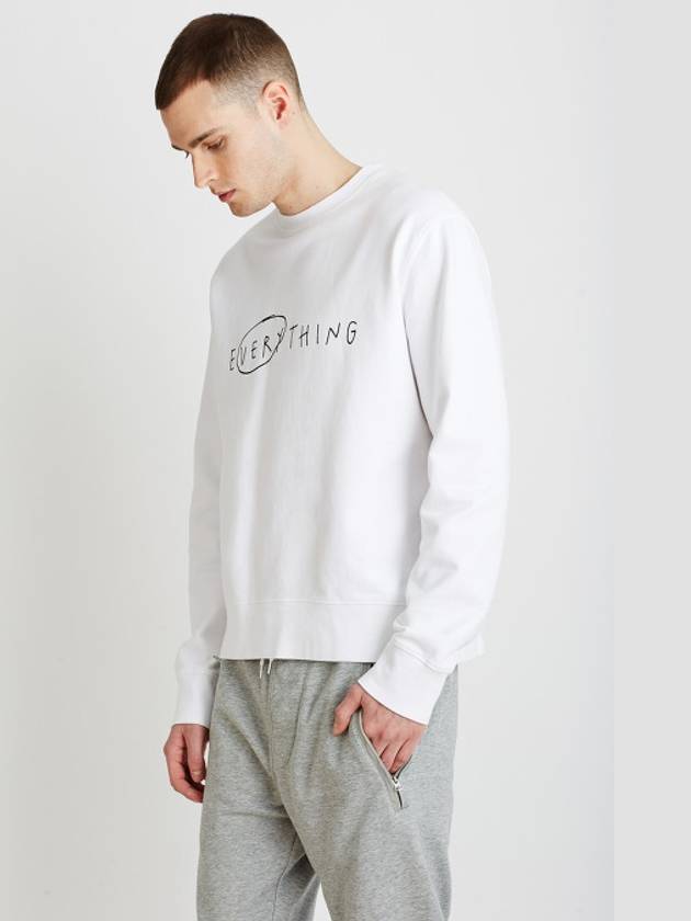 Casey Slogan Sweatshirt White 2HK146 100 - ACNE STUDIOS - BALAAN 6