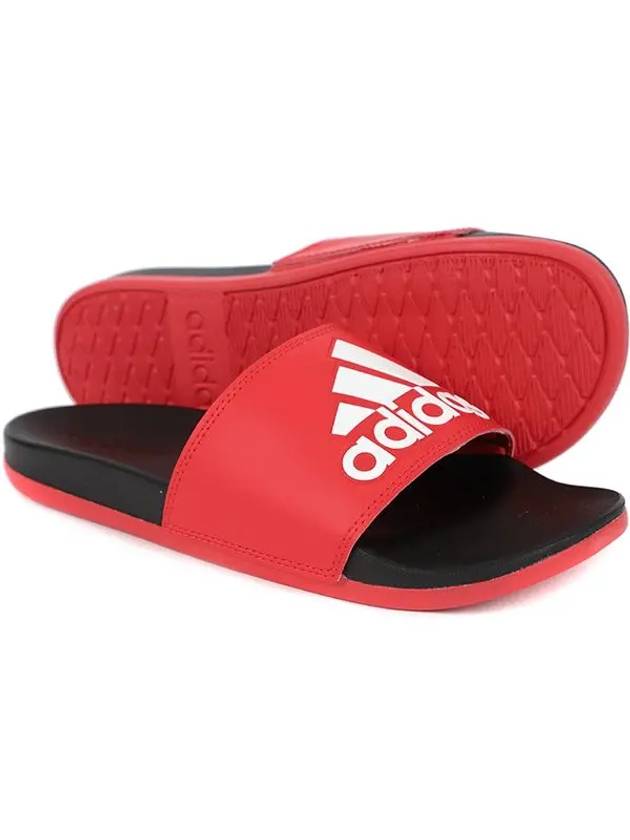 Adilette Comfort Slippers Black Red - ADIDAS - BALAAN 3