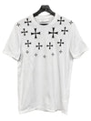 Cross Print Cotton Short Sleeve T-Shirt White - NEIL BARRETT - BALAAN 2