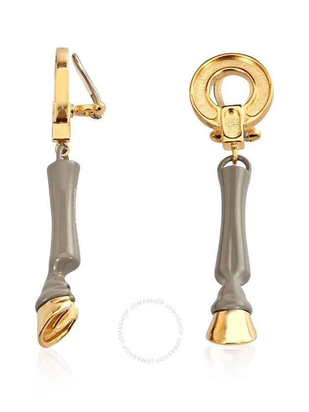 Burberry Ladies Gold-plated And Resin Hoof Drop Earrings - BURBERRY - BALAAN 3