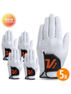 5 V logo premium men’s natural sheepskin golf gloves - VOLVIK - BALAAN 1