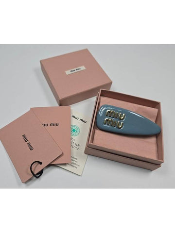 Logo patent leather hair clip - MIU MIU - BALAAN 1