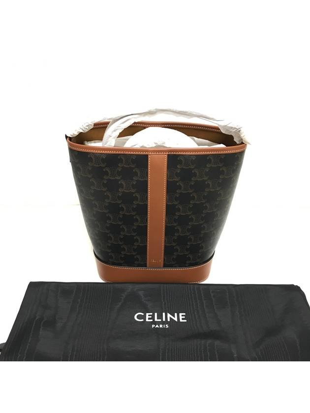 Triomphe Small Canvas Bucket Bag Tan - CELINE - BALAAN 2