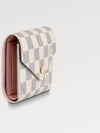 Victorine Damier Azur Canvas Bicycle Wallet Beige Pink - LOUIS VUITTON - BALAAN 3