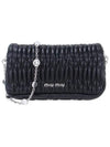 Miu Crystal Nappa Leather Crystal Mini Bag Black - MIU MIU - BALAAN 4