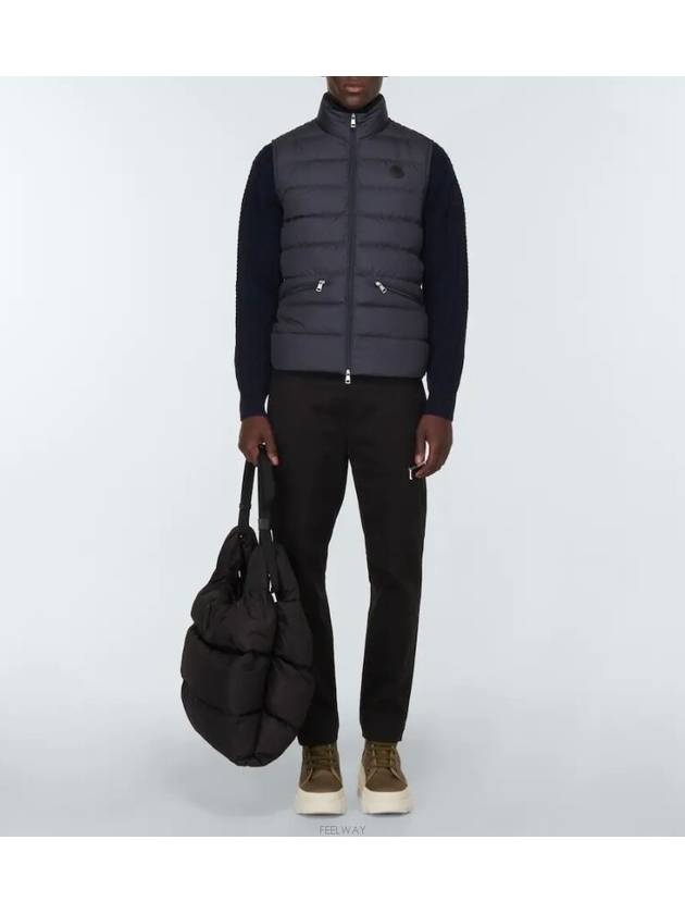 Theompan Logo Down Vest Midnight Navy - MONCLER - BALAAN 9