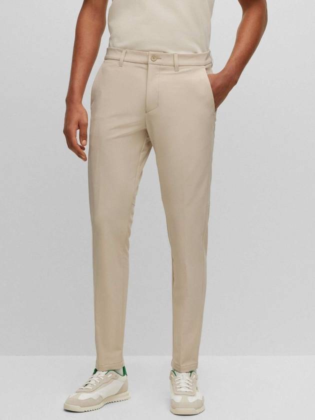 Commuter Stretch Slim Fit Straight Pants Beige - HUGO BOSS - BALAAN 2