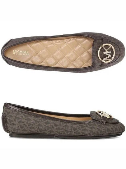 Lillie Logo Moccasin Flat Shoes Shoes Brown - MICHAEL KORS - BALAAN 2