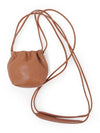 Dumpling Drawstring Calf Leather Mini Bag Brown - JIL SANDER - BALAAN 2