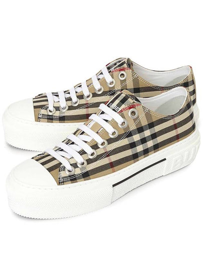 Vintage Check Cotton Sneakers Archive Beige - BURBERRY - BALAAN 2