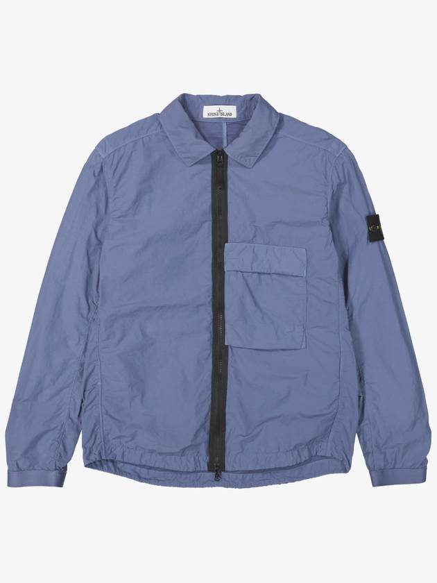 Naslan Garment Dyed Compass Patch Zip-up Jacket Blue - STONE ISLAND - BALAAN 2