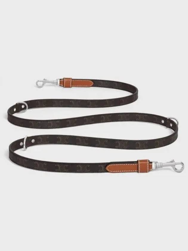 Adjustable Dog Leash Triomphe Canvas Calfskin 4M1212EAV 04LI - CELINE - BALAAN 1