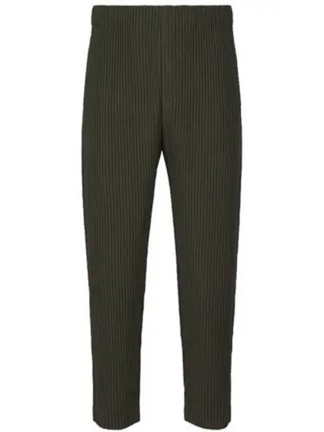 Men's Pleated Straight Pants Khaki - ISSEY MIYAKE - BALAAN 2