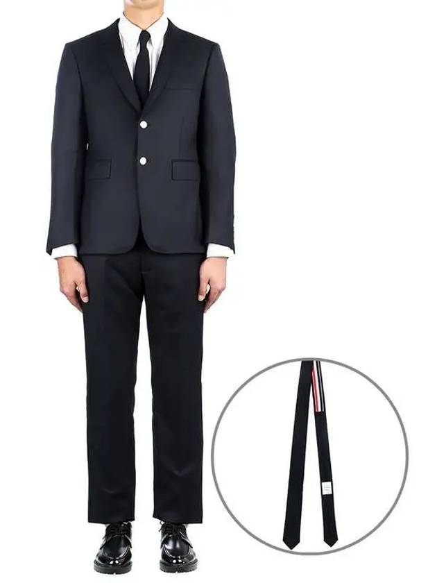 Men's Signature Classic Wool Suit Navy - THOM BROWNE - BALAAN 2