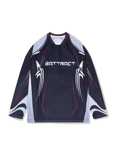 Grid Racing Jersey Long Sleeve T-Shirt Black - BATTRACT - BALAAN 2