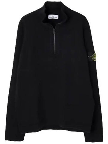 Lambswool half zip up knit regular fit - STONE ISLAND - BALAAN 1