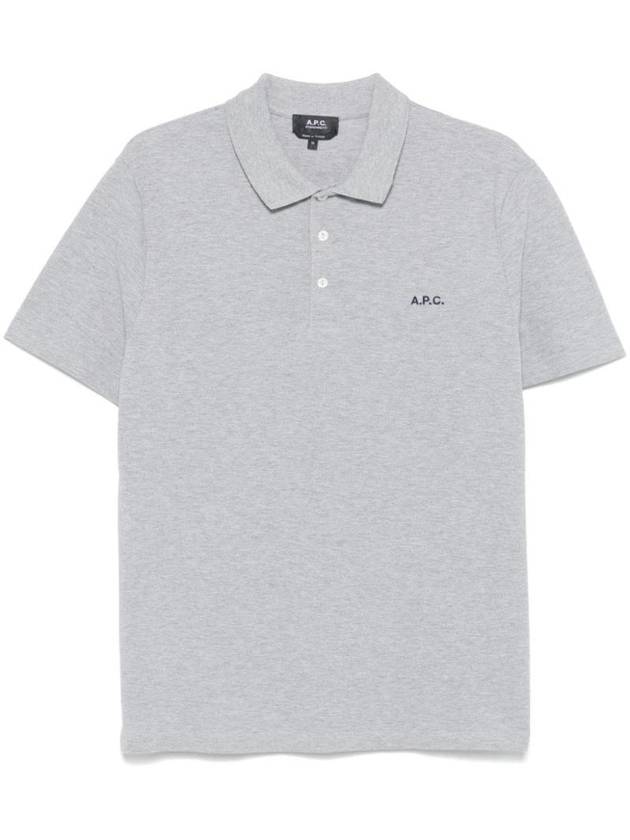 Carter Cotton Polo Shirt Grey - A.P.C. - BALAAN 1