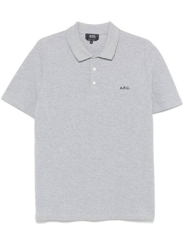 Carter Cotton Polo Shirt Grey - A.P.C. - BALAAN 1