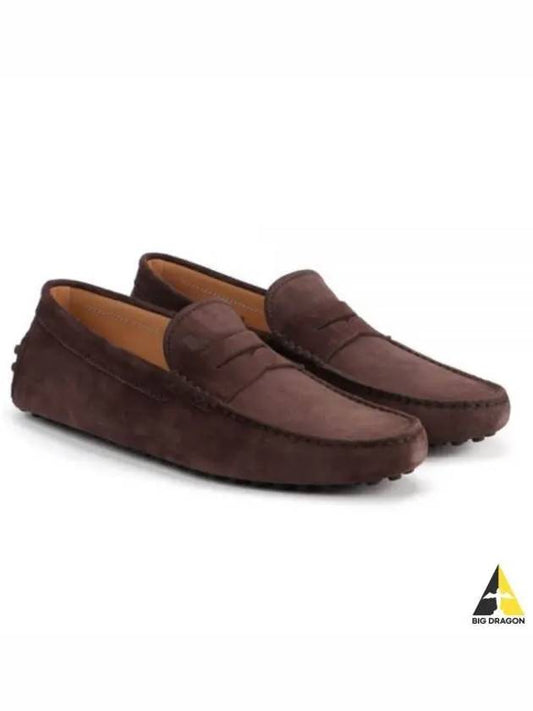 Men's Suede Gommino Driving Shoes Brown - TOD'S - BALAAN 2