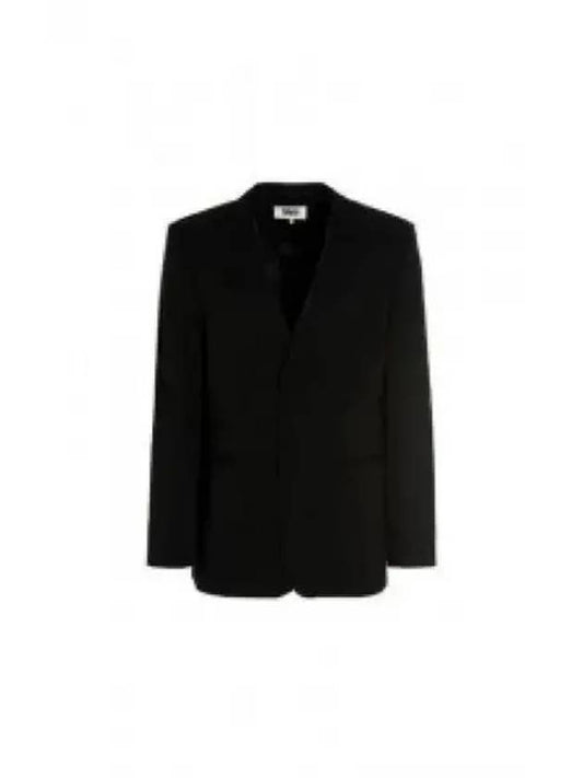 Raw Edge Button Fastening Pocket Jacket Black - MAISON MARGIELA - BALAAN 2