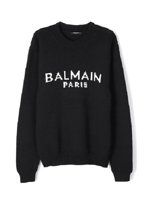 Knitwear BH1KD000KC88EAB Black - BALMAIN - BALAAN.