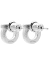 Gancini Crystal Small Earrings Silver - SALVATORE FERRAGAMO - BALAAN 5