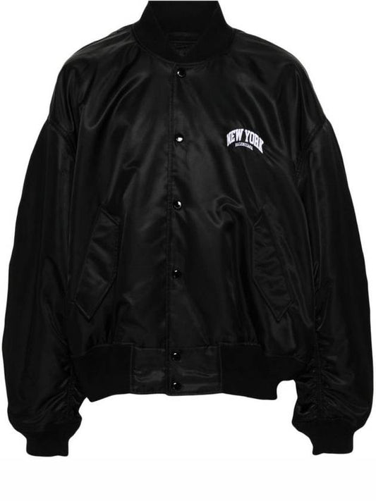 New York Embroidery Bomber Jacket Black - BALENCIAGA - BALAAN 2