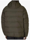 Seamless Logo Nylon Hooded Down Jacket Olive - STONE ISLAND - BALAAN 4