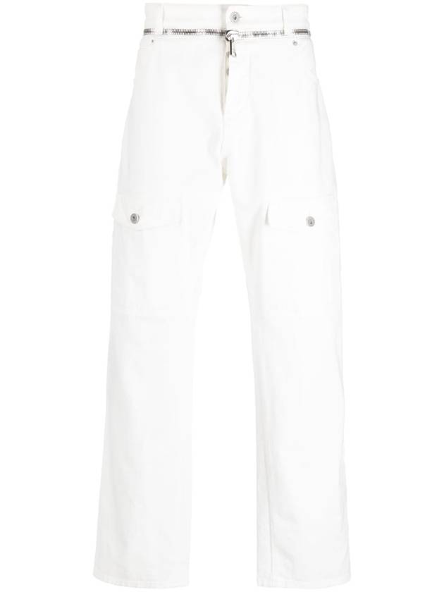 Denim Straight Pants AH0MI045DB69 0FA WHITE - BALMAIN - BALAAN 2