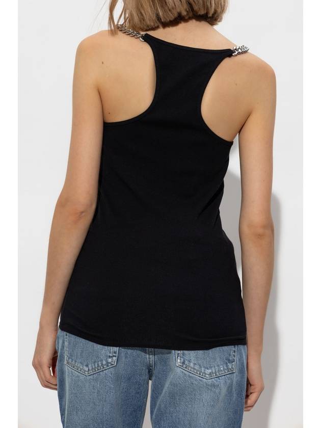 Stella McCartney Chain Strap Top, Women's, Black - STELLA MCCARTNEY - BALAAN 4