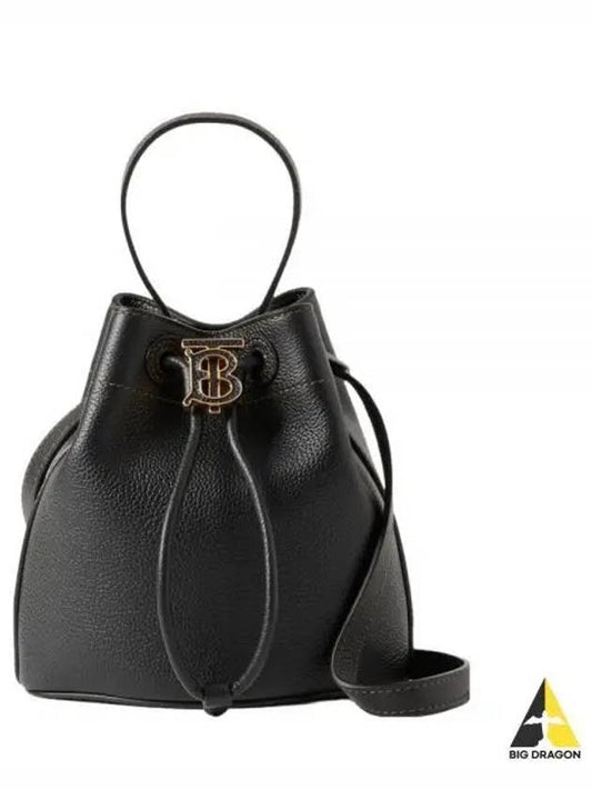 Mini Grainy Leather TB Bucket Bag Black - BURBERRY - BALAAN 2