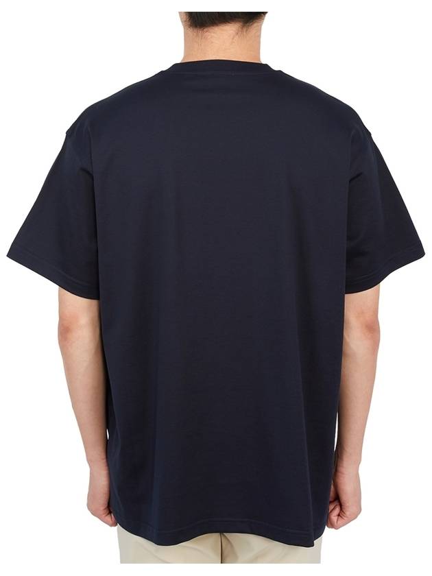 Men's Prorsum Label Cotton Short Sleeve T-Shirt Smoke Navy - BURBERRY - BALAAN 7