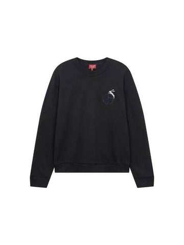 Men s Rabbit Logo Soft Sweatshirt Black 271010 - GIORGIO ARMANI - BALAAN 1